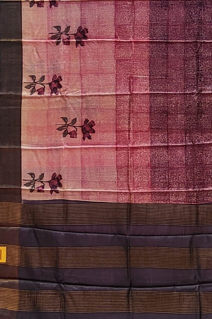 Pure Tussar Silk Saree- Shaded Colour