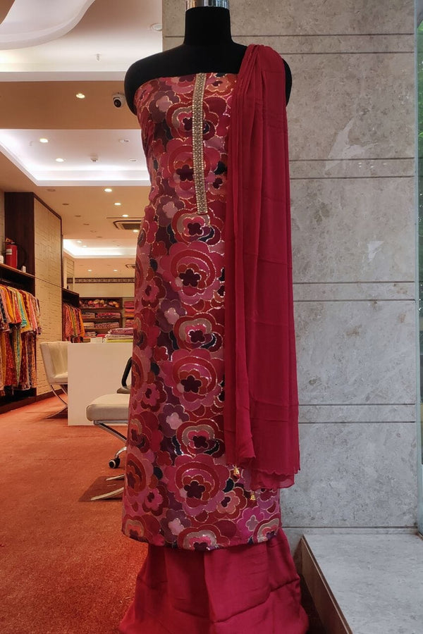Unstitched Suit Piece In Multicolor