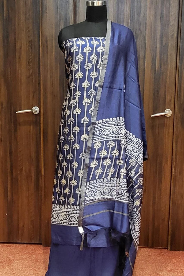 Unstitched Suit Piece With Batik Print