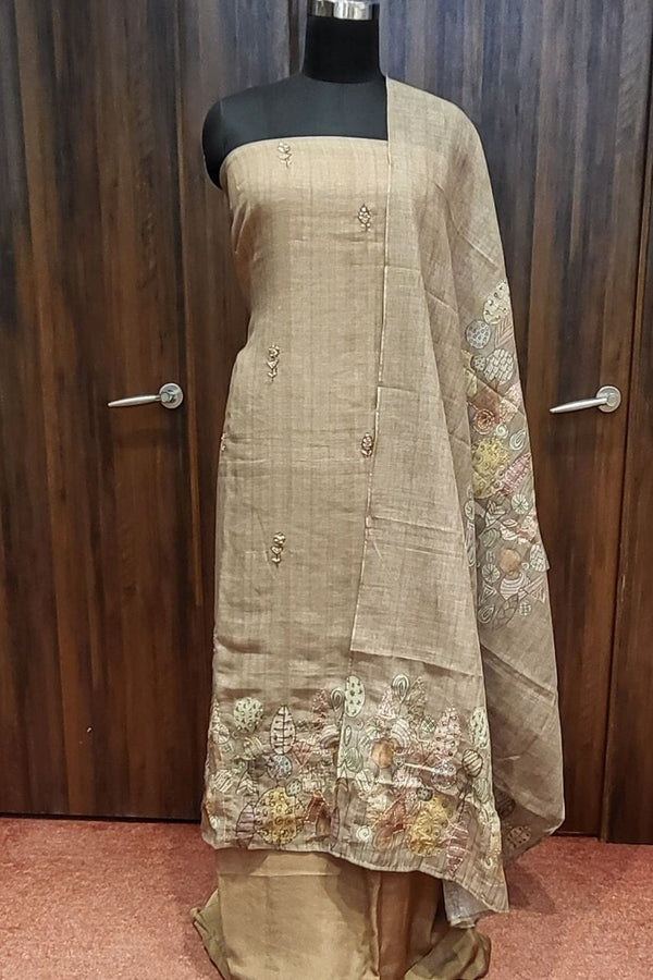 Unstitched Suit Piece With Embroidery