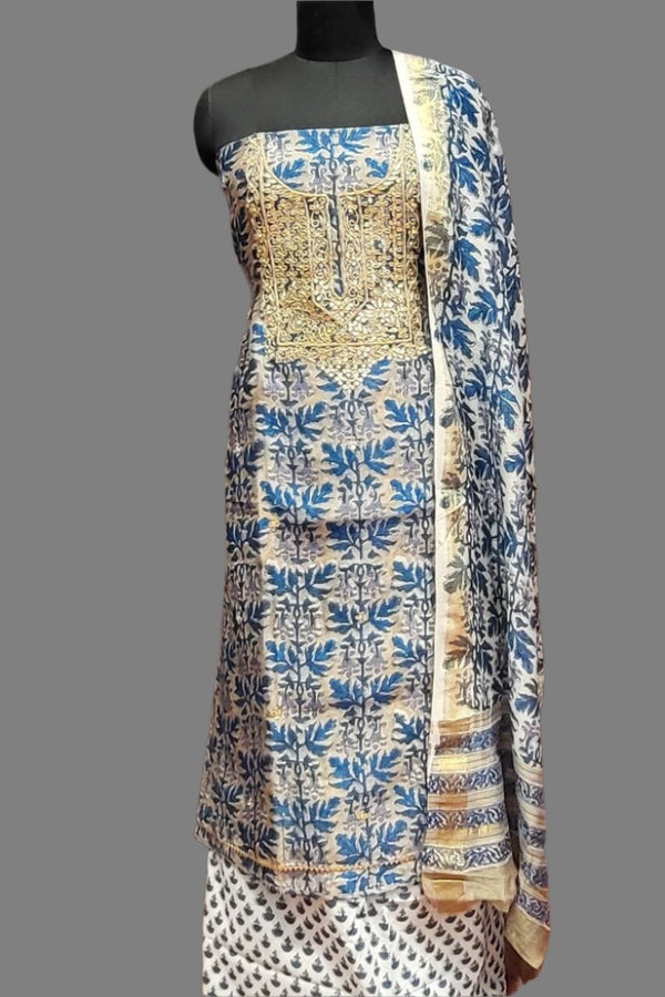 Unstitched Printed Suit Piece With Dupatta
