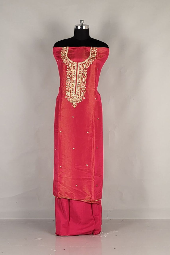 Dress Material in Tissue Silk for Diwali