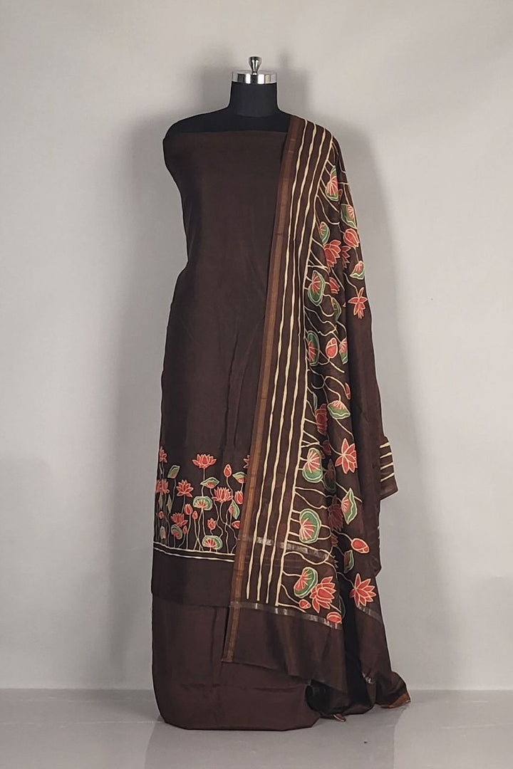 Unstitched Chanderi Cotton Salwar Suit – Rakhi Gift