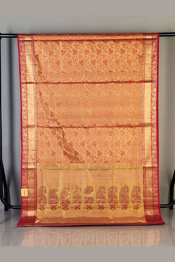 Uppada Saree in Embossed Silk for Wedding Ceremony