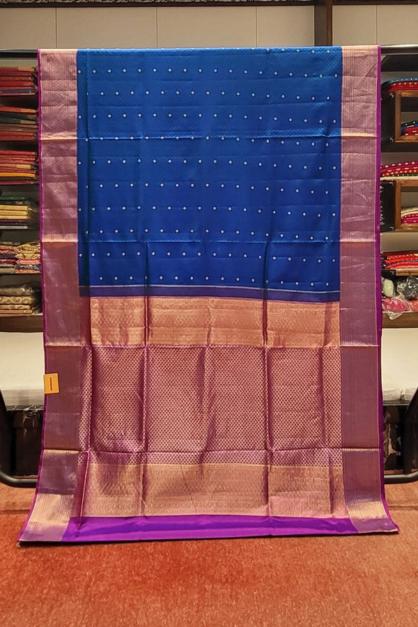 Uppada Silk Saree In Blue For Eid