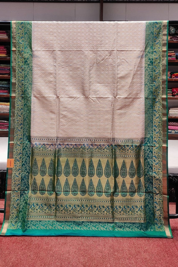 Uppada Silk Saree In Off-White With Contrast Border