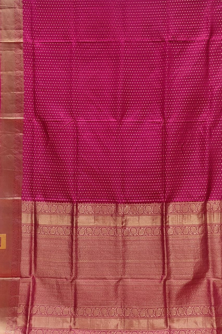 Uppada Silk Saree In Rani 