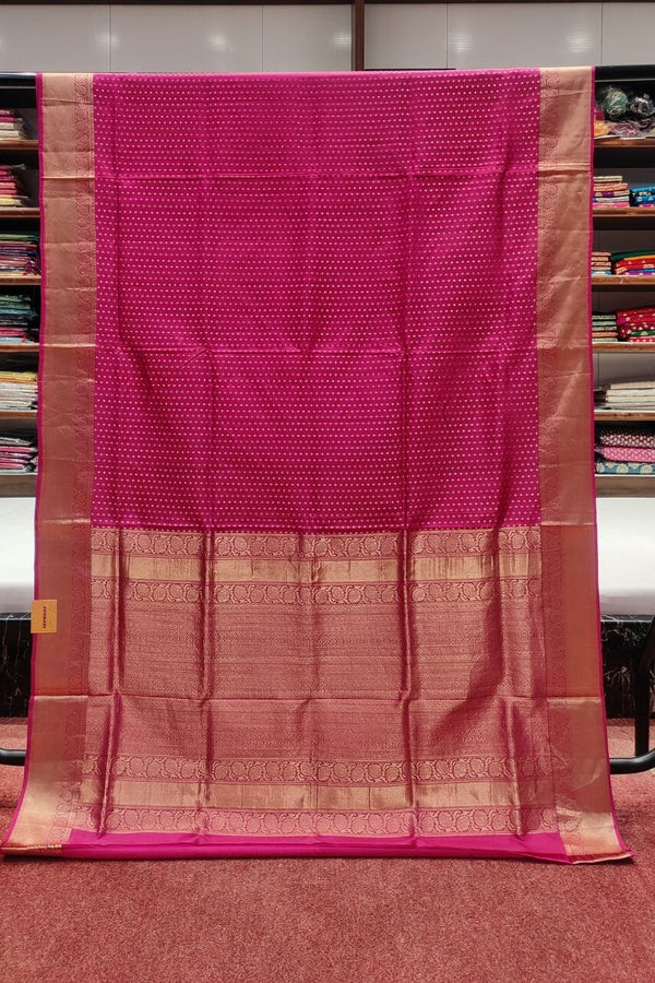 Uppada Silk Saree In Rani With Booti Woven