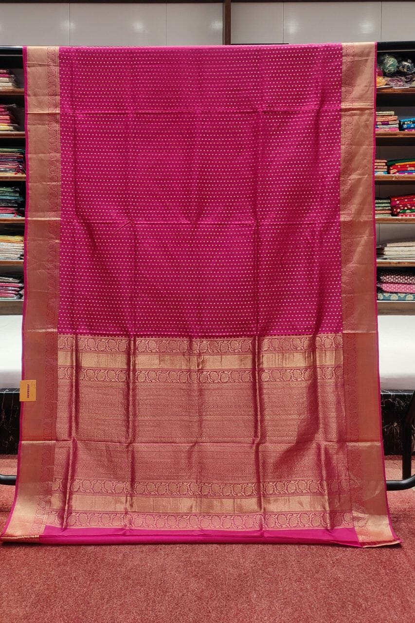 Uppada Silk Saree In Rani With Booti Woven