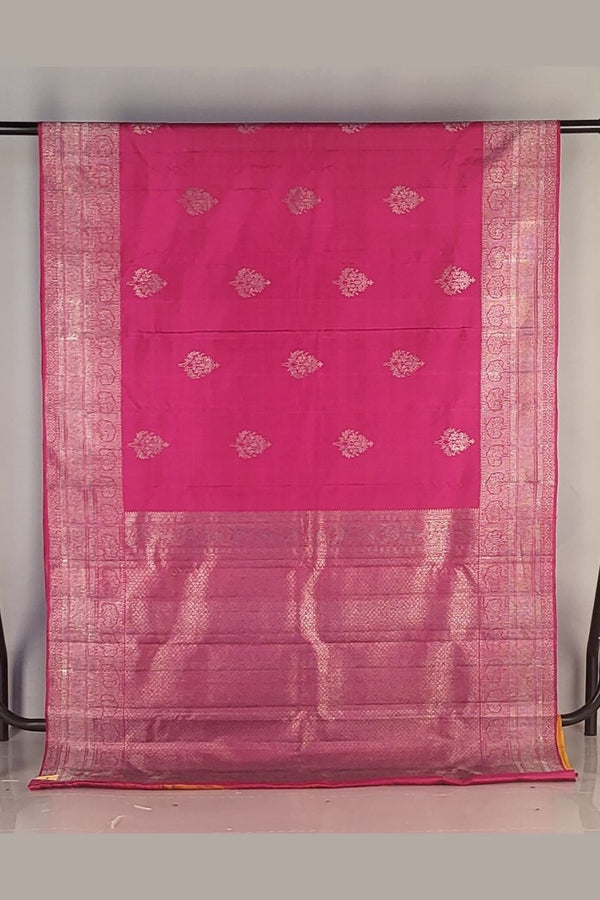 Wedding Kanjivaram Silk Saree With Contrast Blouse