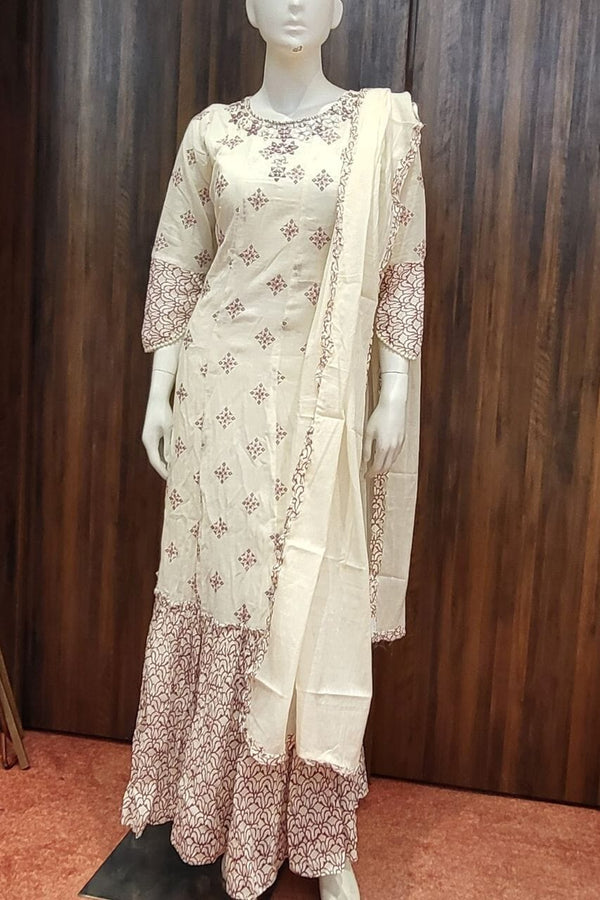White Long Dress For Holi Special