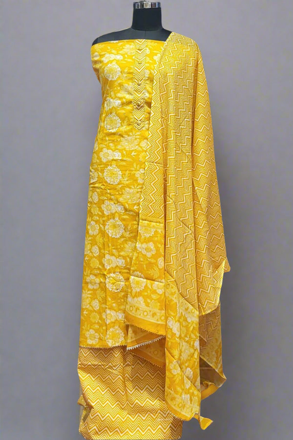 Cotton Salwar Suit Piece for Summer Wear