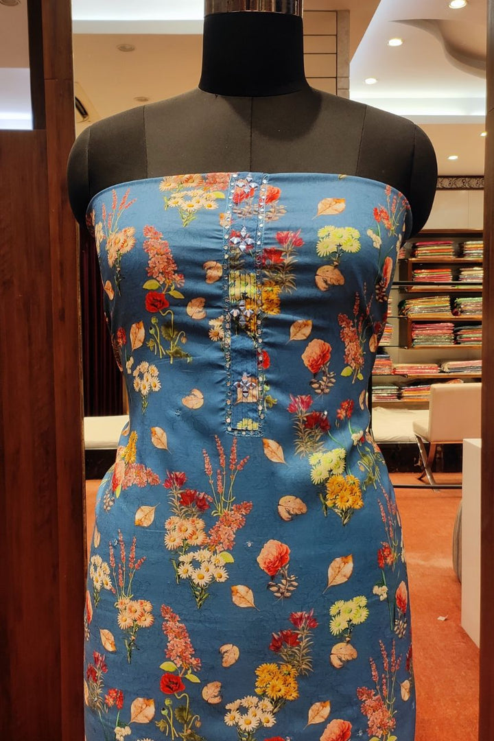 Salwar Suit Piece With Floral Printed
