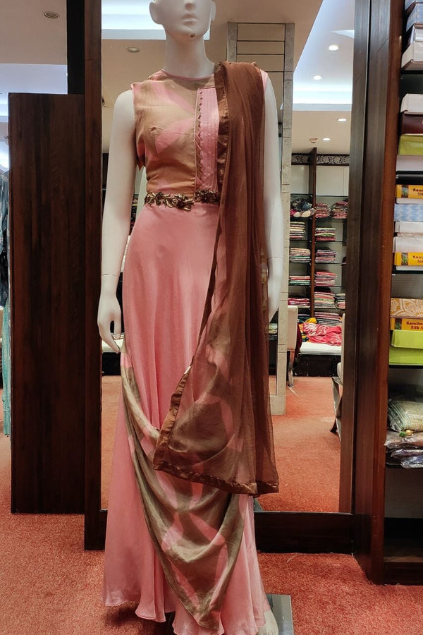 Drape Style Suit For Party Wear
