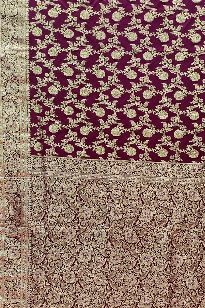 Banarasi Silk Saree With Jaal Work