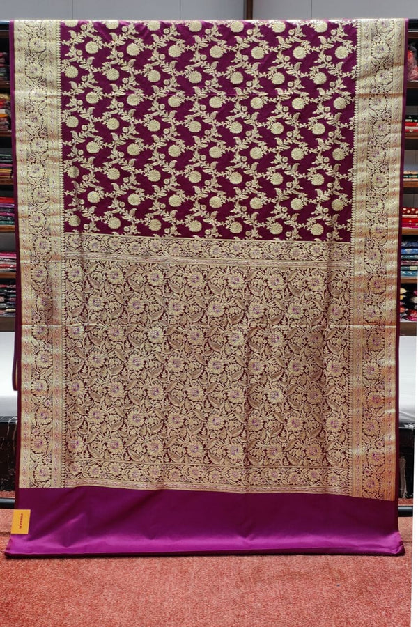 Banarasi Silk Saree With Jaal Work