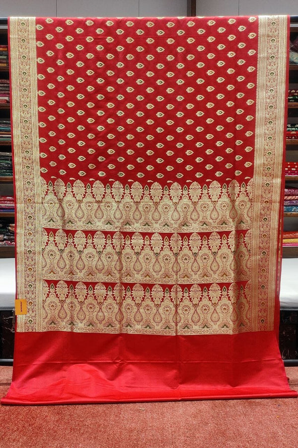 Banarasi Silk Saree With Meenakari Booti