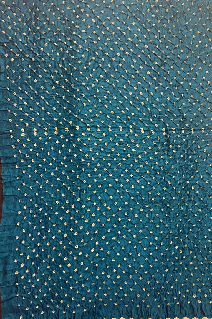 Bandhani Saree With Printed Pallu