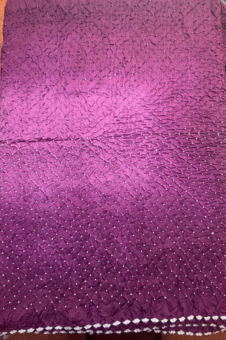 Bandhej Saree In Gajji Silk 