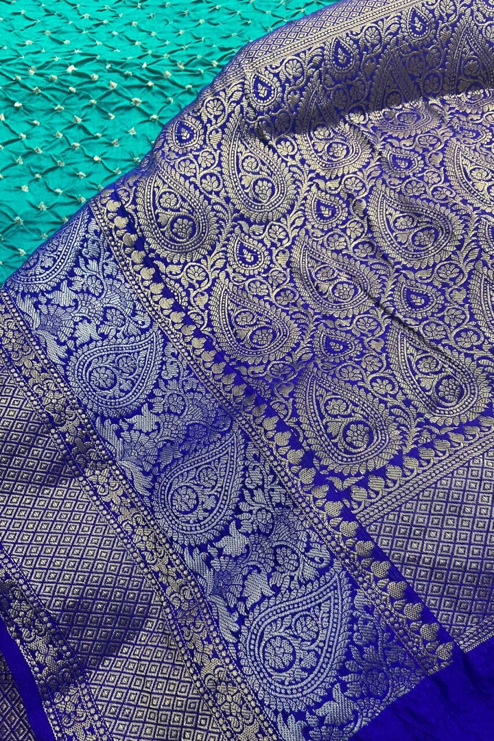 Bandhej Zari Pallu Saree 