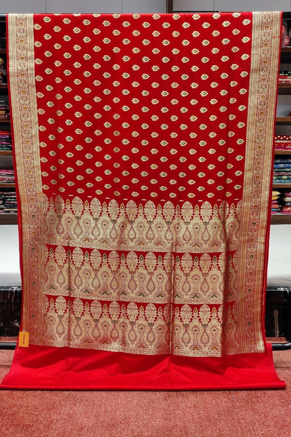 Benarasi Silk Saree With Meenakari Booti