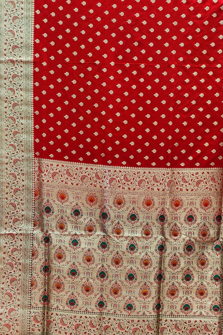 Benarasi Silk Saree With Meenakari 