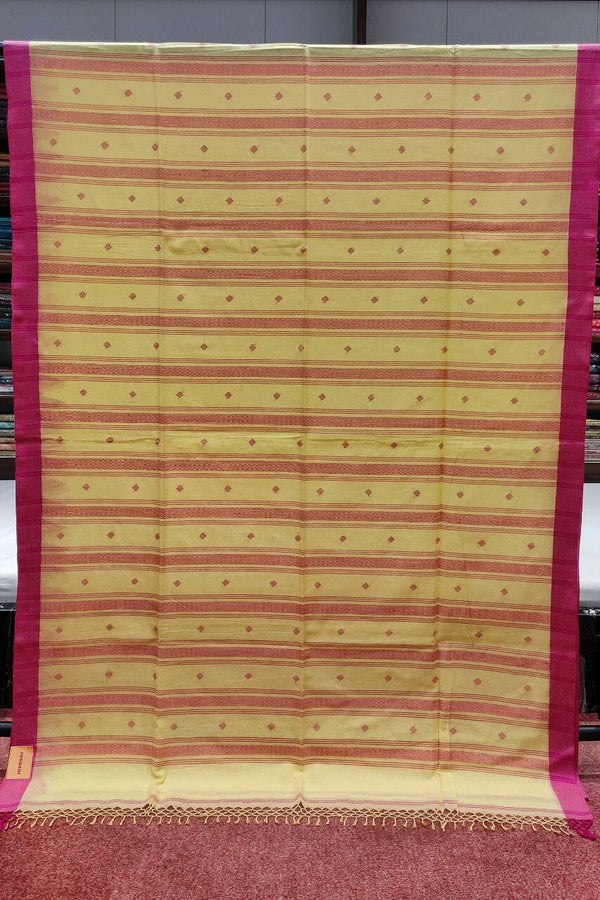 Bengal Handloom Saree In Yellow Color