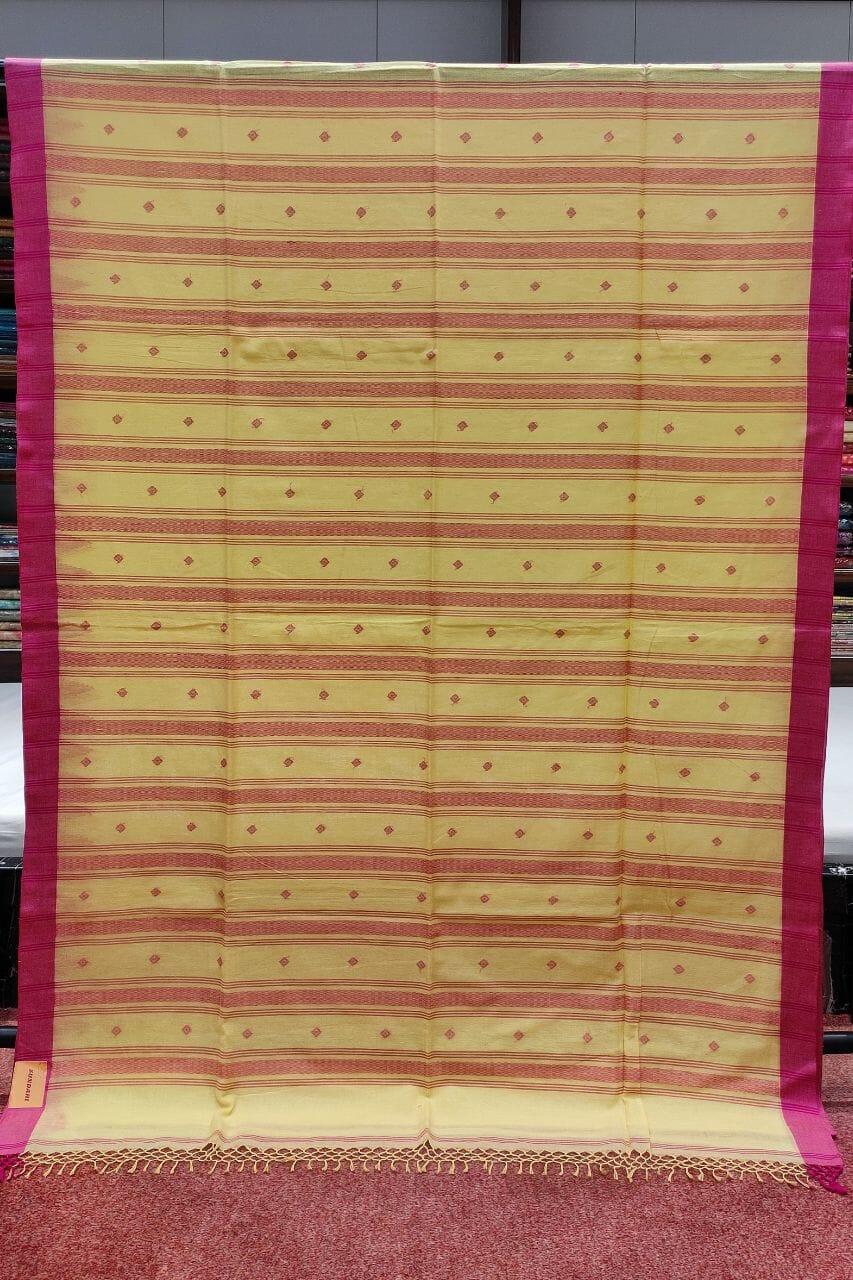 Bengal Handloom Saree In Yellow Color