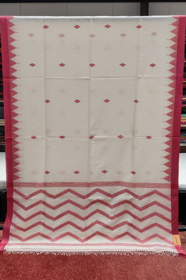 Bengal Handloom Saree With Temple Border