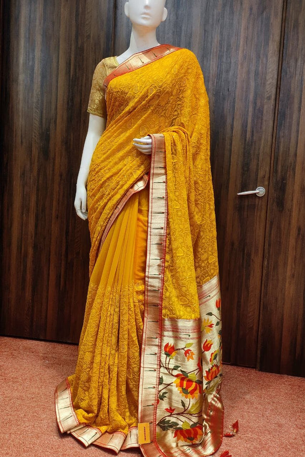 Chikankari Saree In Pure Georgette