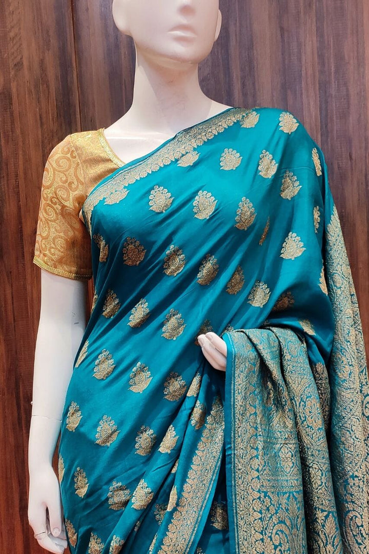 Crepe Silk Saree With Zari Weaving