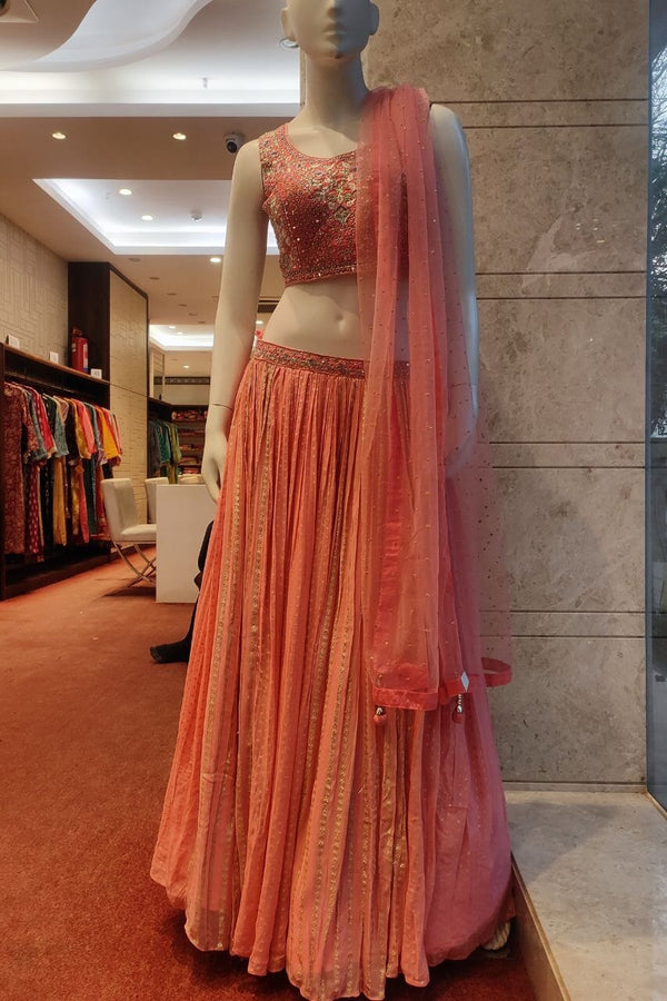 Fancy Crop Top Lehenga Set