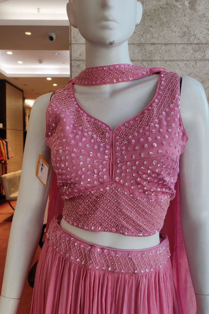 Fancy Crop Top Lehenga Set 