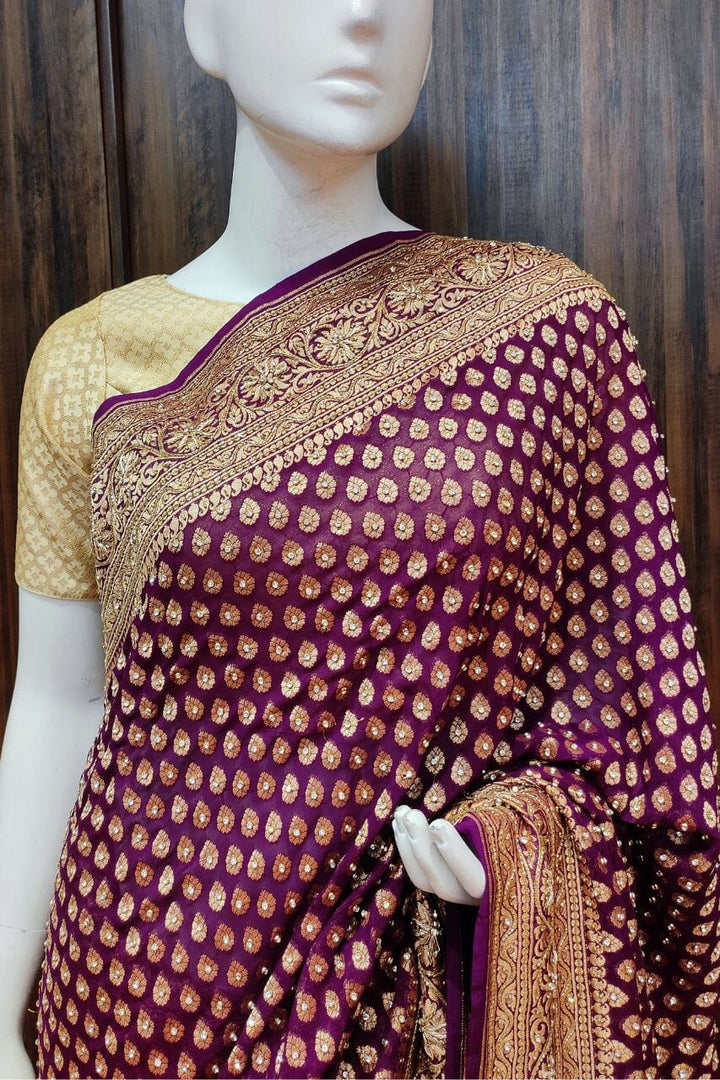Georgette Khaddi Saree 