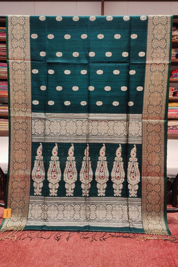 Pure Ghicha Silk Saree With Zari Weaving