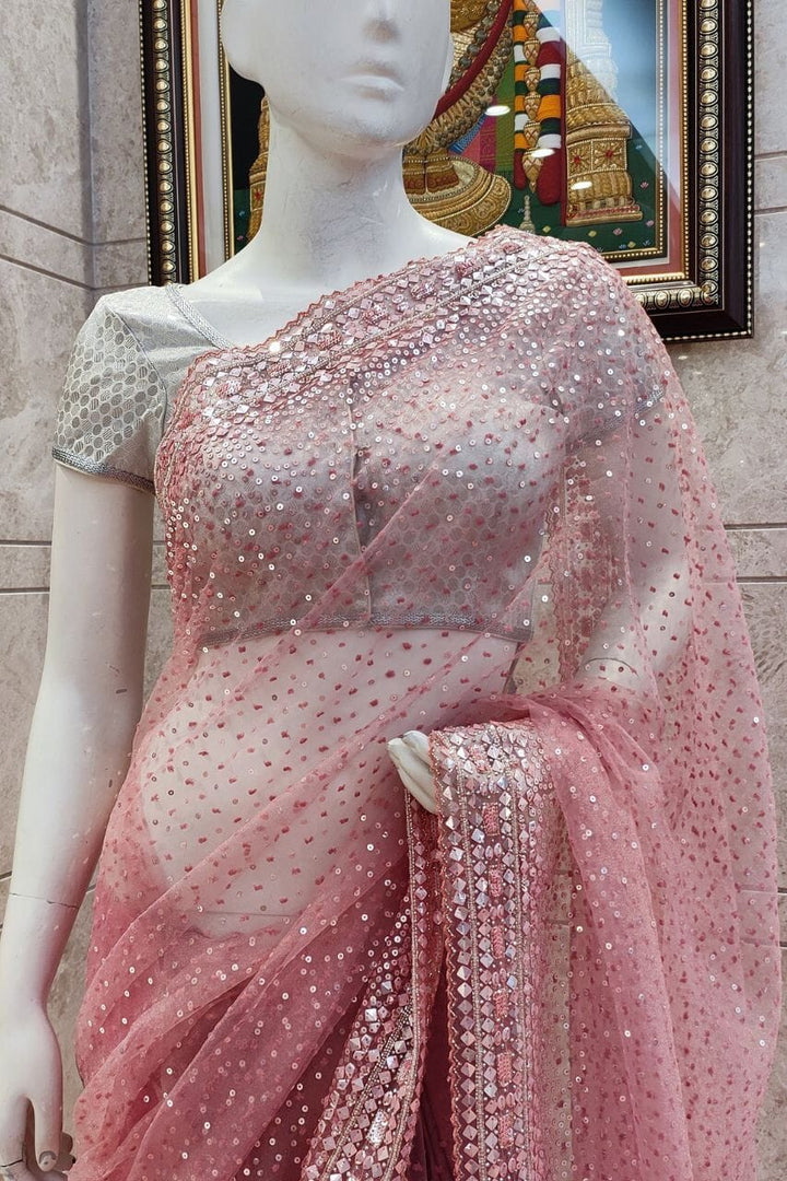 Glass Tissue Saree 