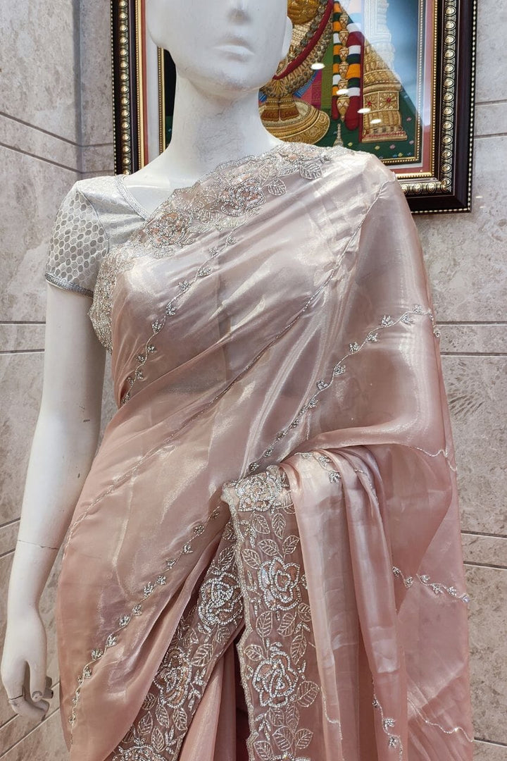Glass Tissue Saree 