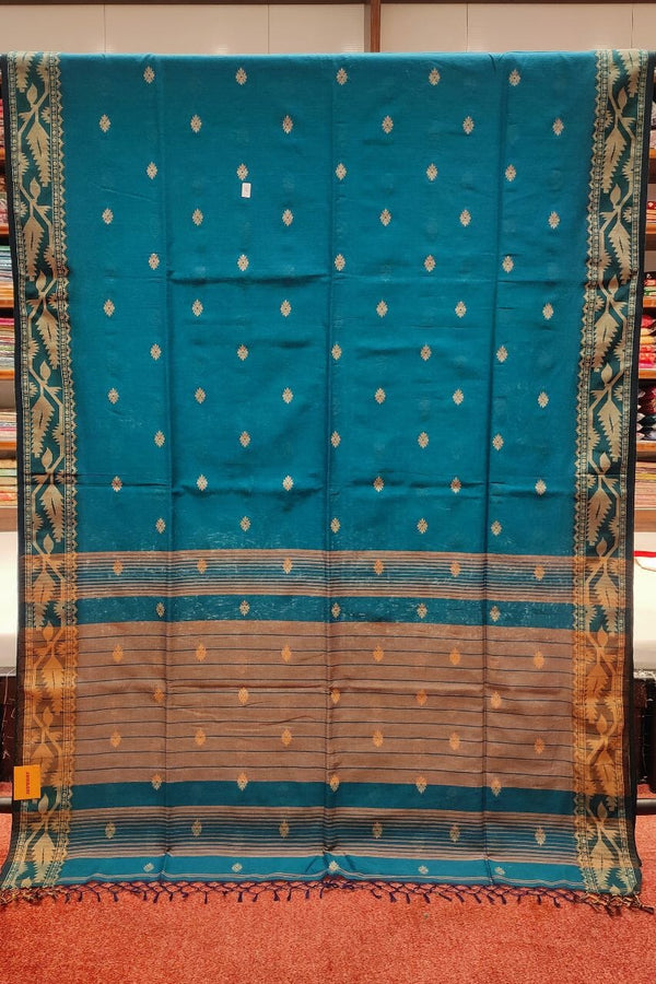 Handloom Cotton Saree With Booti Work