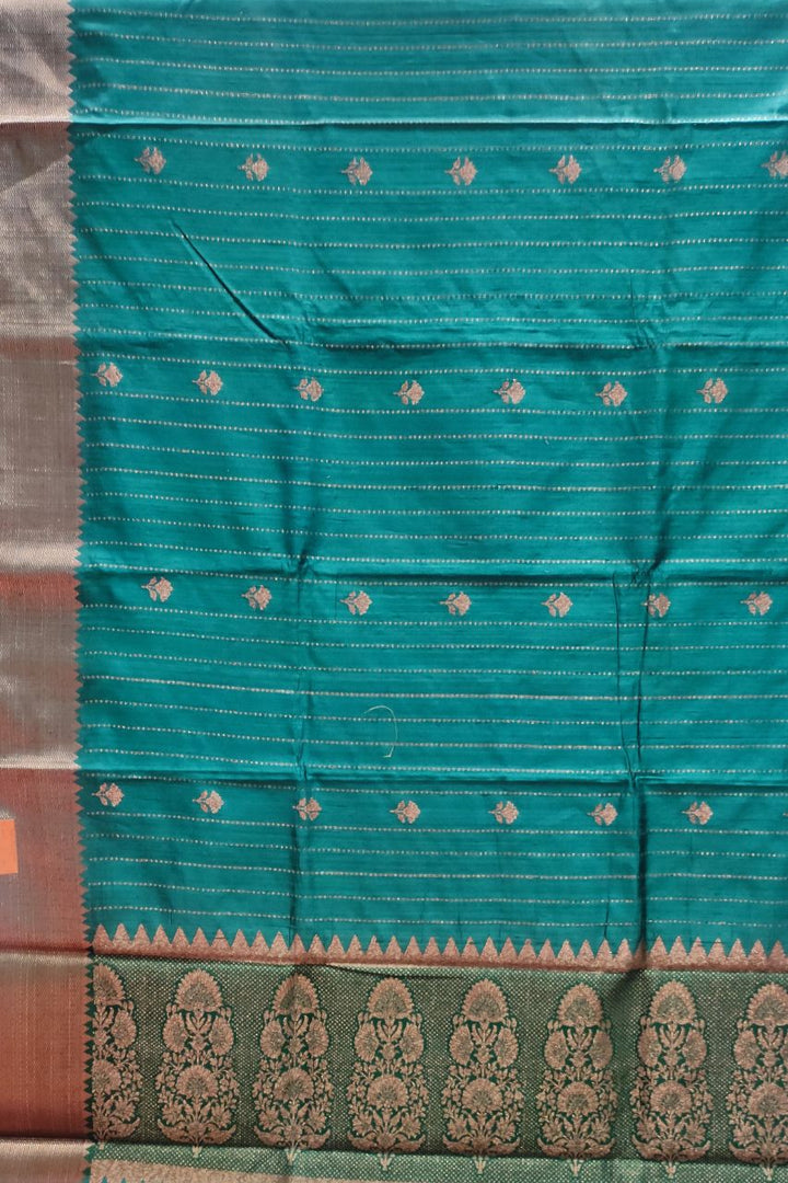 Katan Silk Saree in Green Color