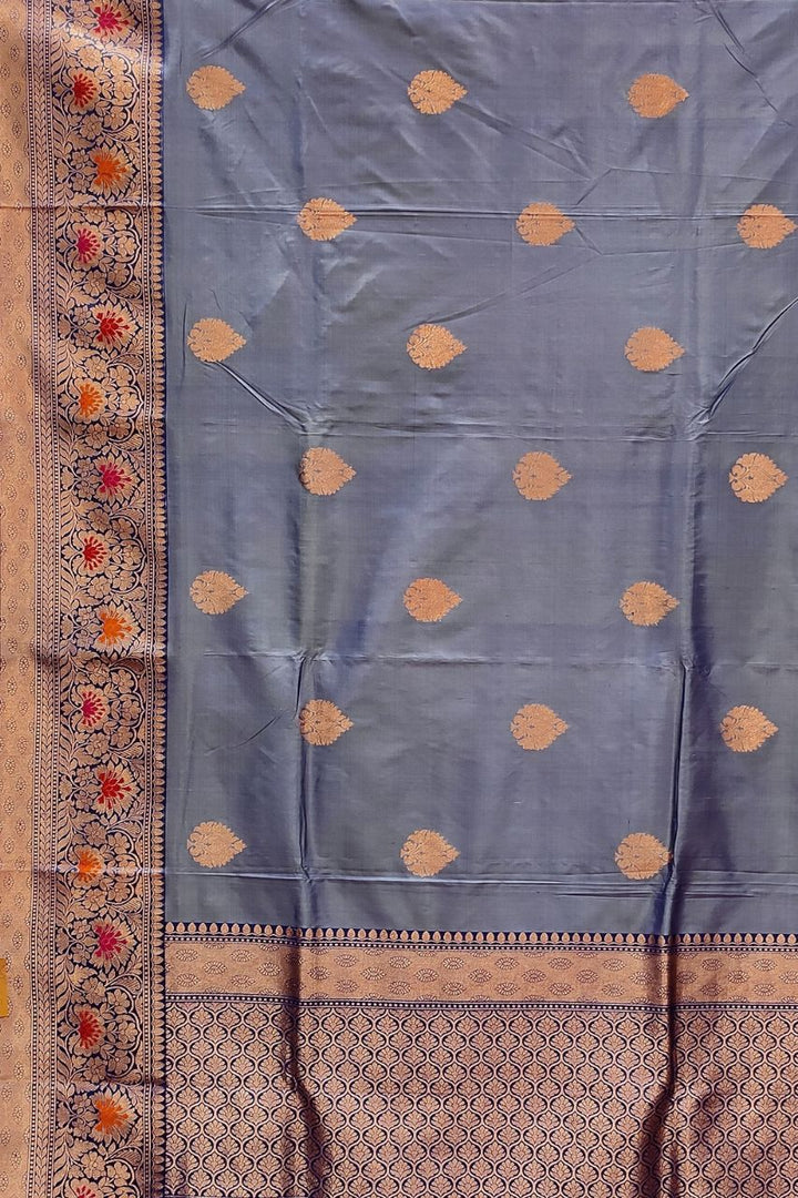 Katan Silk Saree With Minakari 