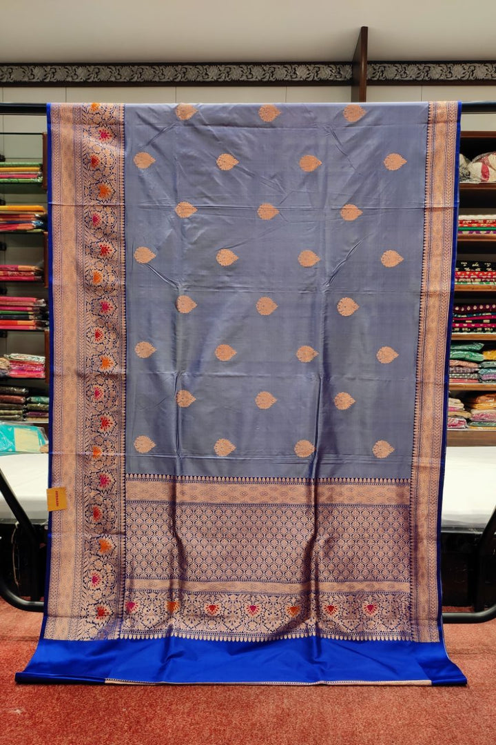 Katan Silk Saree With Minakari Woven