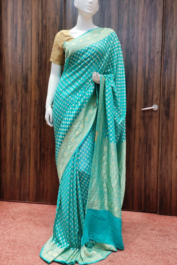 Khaddi Georgette Saree With Booti Woven