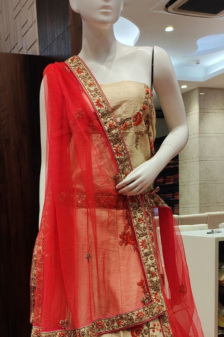 Lehenga Choli In Raw Silk