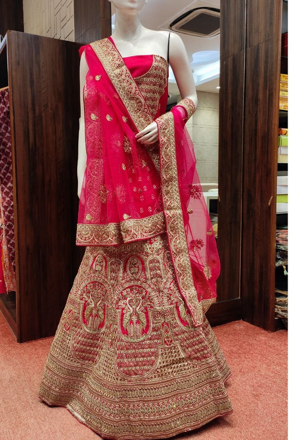 Lehenga Choli With Heavy Zari Thread Embroidery 
