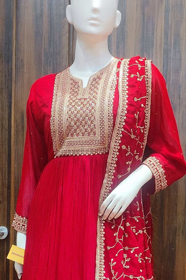 Long Dress In Rani Color 