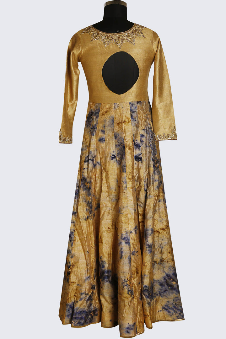 Long Suit In Cream Colour for Party Wear - Sundari