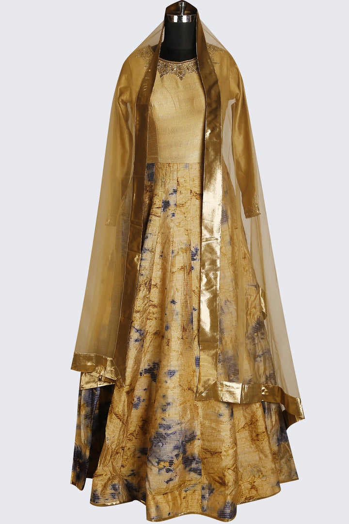 Long Suit In Cream Colour for Party Wear - Sundari