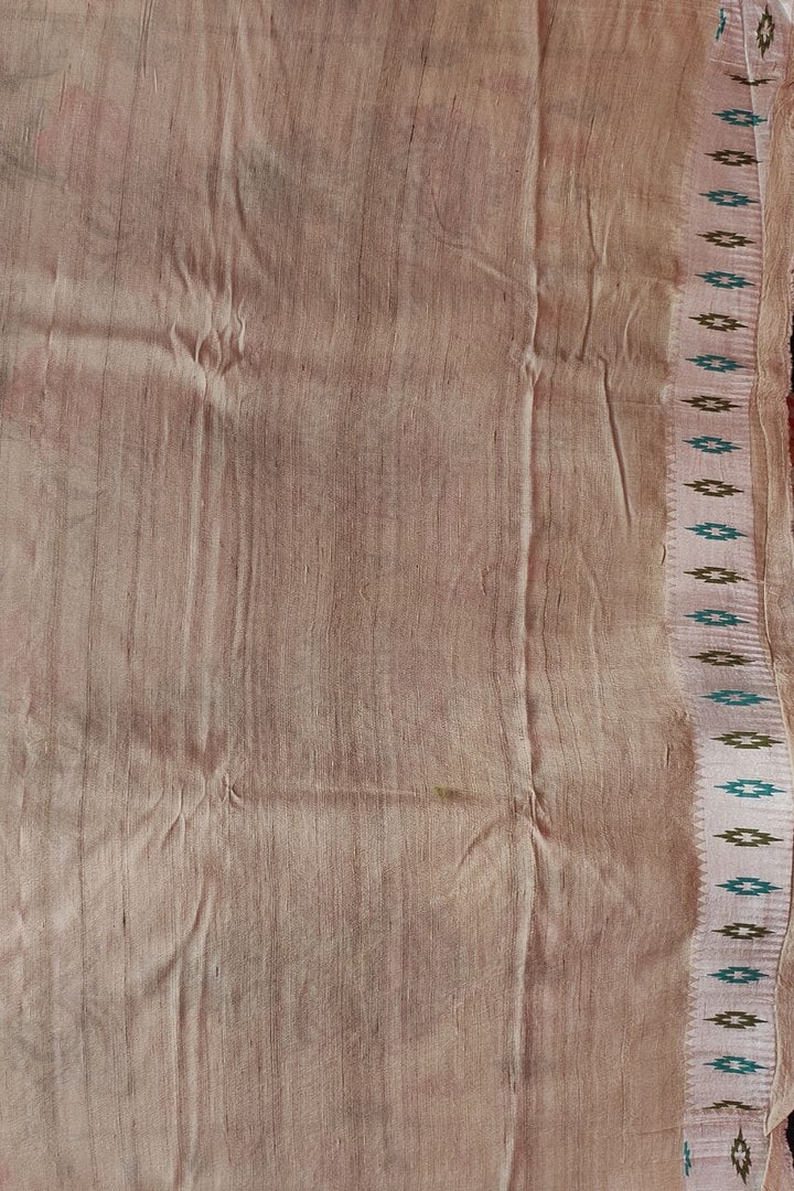 Muga Tussar Saree With Meenakari 