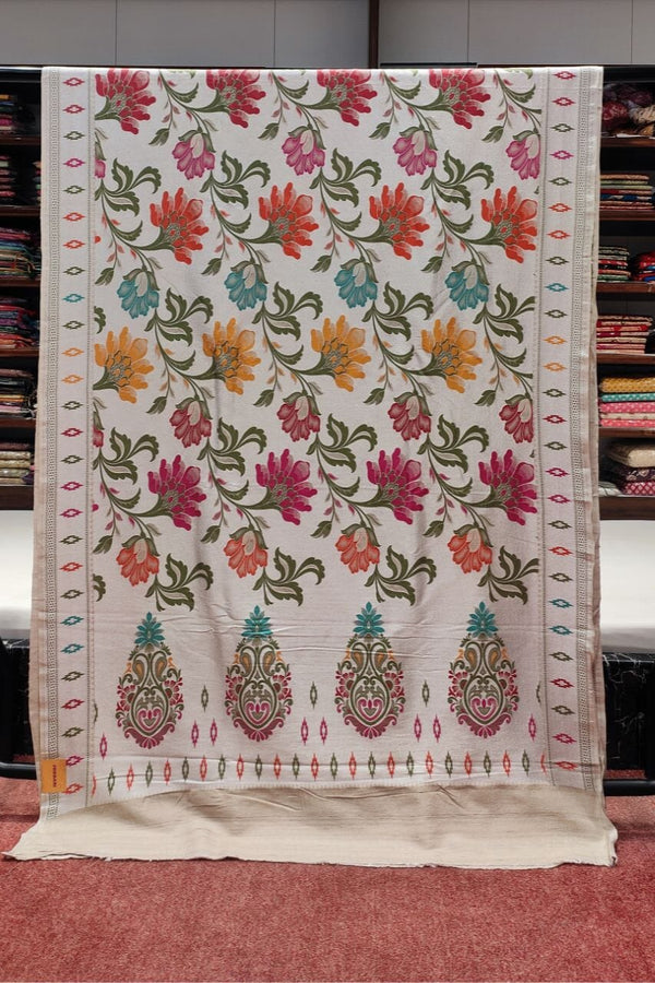 Muga Tussar Saree With Meenakari Work