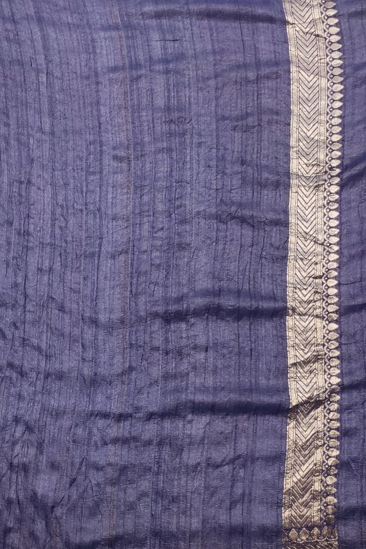 Muga Tussar Silk Saree With Zari Woven